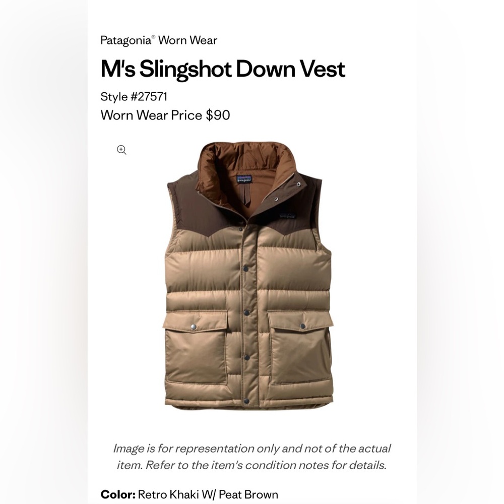 Men’s Patagonia Worn Wear Brown Quilted Vest